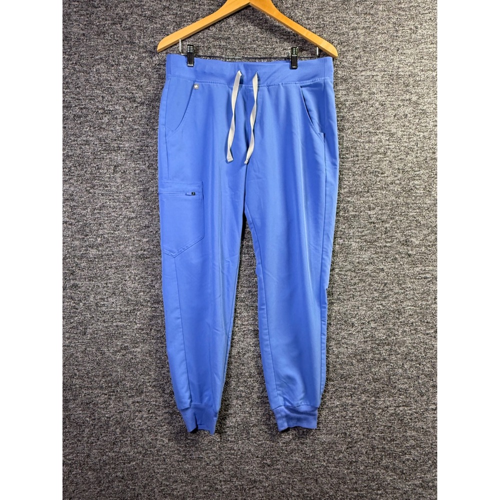FIGS Zamora Jogger Scrub Pants Blue W18SW2005 Womens Medium Slim Fit Cargo